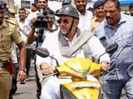 Karnataka Deputy Chief Minister DK Shivakumar inspecting the ongoing Hebbal flyover construction works in Bengaluru. Karnataka Deputy Chief Minister DK Shivakumar inspecting the ongoing Hebbal flyover construction works in Bengaluru.