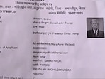 A screengrab of the fake residence certificate application submitted in the name of US President Donald Trump from Bihar’s Samastipur district, now under investigation. A screengrab of the fake residence certificate application submitted in the name of US President Donald Trump from Bihar’s Samastipur district, now under investigation.