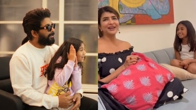 Allu Arjun's daughter Arha cracked up her father and Lakshmi Manchu with her query.