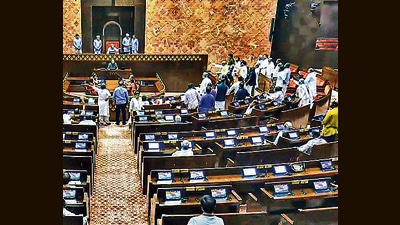 Amid opposition protests on Thursday, the House passed the Coastal Shipping Bill. (ANI) Amid opposition protests on Thursday, the House passed the Coastal Shipping Bill. (ANI)