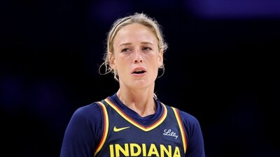 Sophie Cunningham was hit by a sex toy during a WNBA game recently. (Getty Images via AFP) Sophie Cunningham was hit by a sex toy during a WNBA game recently. (Getty Images via AFP)