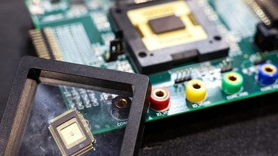 Chip-related shares were down in early Asian trade on August 7, after US President Donald Trump said he planned to impose a 100 percent tariff on imported semiconductors. (AFP) Chip-related shares were down in early Asian trade on August 7, after US President Donald Trump said he planned to impose a 100 percent tariff on imported semiconductors. (AFP)