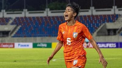 India women’s team midfielder Sangita Basfore. (AIFF) India women’s team midfielder Sangita Basfore. (AIFF)