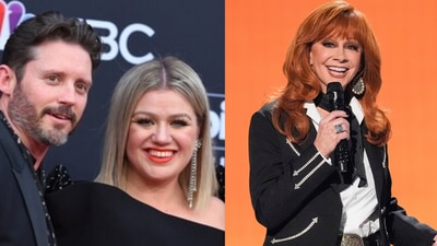 Kelly Clarkson and Brandon Blackstock (L) and Reba McEntire (R). (AP) Kelly Clarkson and Brandon Blackstock (L) and Reba McEntire (R). (AP)