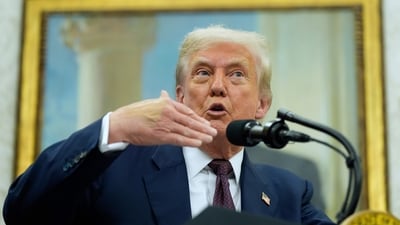 President Donald Trump speaks in the Oval Office (AP) President Donald Trump speaks in the Oval Office (AP)