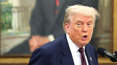 U.S. President Donald Trump speaks in the Oval Office at the White House in Washington, D.C. (REUTERS)