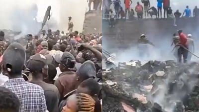 A light aircraft crashed on Thursday in Githurai, a densely populated area in Nairobi, according to Kenya’s Star newspaper. Causalities are feared. (X) A light aircraft crashed on Thursday in Githurai, a densely populated area in Nairobi, according to Kenya’s Star newspaper. Causalities are feared. (X)