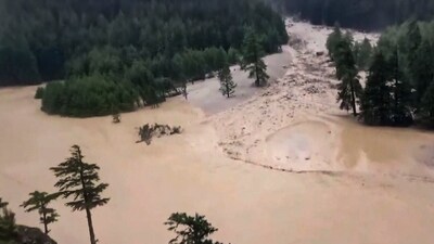 A flood-hit area in Dharali of Uttarkashi district in Uttarakhand, Wednesday, August 6 (PTI) A flood-hit area in Dharali of Uttarkashi district in Uttarakhand, Wednesday, August 6 (PTI)