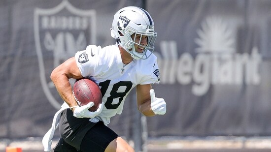 File photo of Jack Bech #18 of the Las Vegas Raiders (Getty Images via AFP)