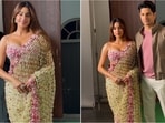 Janhvi Kapoor dazzles in floral saree for Param Sundari promotion. Janhvi Kapoor dazzles in floral saree for Param Sundari promotion.