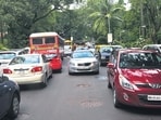 Mumbai, India, October 15, 2013 - A host of party workers thronged the house of PWD minister Chagan Bhujbal to celebrate his birthday on Tuesday which resulted in a major traffic jam in Nepean Sea road Malabar Hill area in Mumbai India on Tuesday,15/2013. (Photo by Vijayanand gupta / Hindustan Times) (Hindustan Times) Mumbai, India, October 15, 2013 - A host of party workers thronged the house of PWD minister Chagan Bhujbal to celebrate his birthday on Tuesday which resulted in a major traffic jam in Nepean Sea road Malabar Hill area in Mumbai India on Tuesday,15/2013. (Photo by Vijayanand gupta / Hindustan Times) (Hindustan Times)
