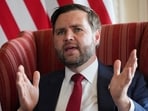 US Vice President JD Vance speaks during a meeting with British Foreign Secretary David Lammy at Chevening House in Sevenoaks, Kent, Britain August 8, 2025. 