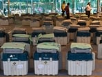 When complaints were raised about electronic voting machines in the past, ECI sought to rebut them by organising public demonstrations of the working of machines and explaining how EVMs are secured during the elections. (AFP)