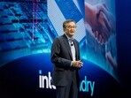 Intel CEO Lip-Bu Tan speaking at a conference in April.
