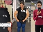 During her transformation journey, Pranjal lost approximately 89 kg; she went from weighing 154 kg to 65 kg. 