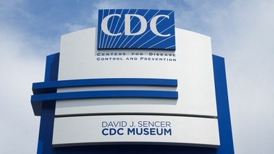 A sign for the CDC sits outside of their facility at the Centers for Disease Control and Prevention (CDC) Roybal campus in Atlanta (REUTERS)