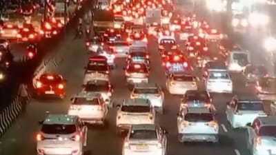 Vehicular movement on NH 9 near Chhajarsi on the eve of Raksha Bandhan. (ANI video) Vehicular movement on NH 9 near Chhajarsi on the eve of Raksha Bandhan. (ANI video)