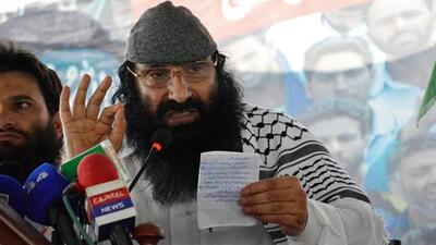 Hizbul Mujahideen chief Syed Salahuddin at a rally in Muzaffarabad, Pakistan-occupied Kashmir on July 8, 2017 (REUTERS FILE)
