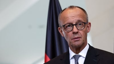 German Chancellor Friedrich Merz said," German government will not authorise any exports of military equipment that could be used in the Gaza Strip until further notice." (REUTERS)