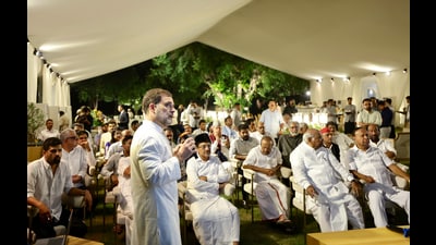 On Thursday, after the dinner hosted by Leader of the Opposition Rahul Gandhi at his residence, 14 senior Opposition leaders took part in another round of meeting where the issue of Vice-President election was discussed. (ANI) On Thursday, after the dinner hosted by Leader of the Opposition Rahul Gandhi at his residence, 14 senior Opposition leaders took part in another round of meeting where the issue of Vice-President election was discussed. (ANI)