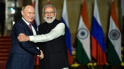 Prime Minister Narendra Modi receives Russian President Vladimir Putin for a meeting at Hyderabad House in New Delhi. (PTI File Photo) Prime Minister Narendra Modi receives Russian President Vladimir Putin for a meeting at Hyderabad House in New Delhi. (PTI File Photo)
