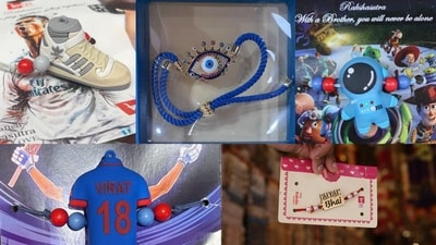 Rakhis in various designs and themes have taked over Delhi’s markets ahead of Raksha Bandhan on August 9. (Photos: Manoj Verma and Karan Sethi/HT)