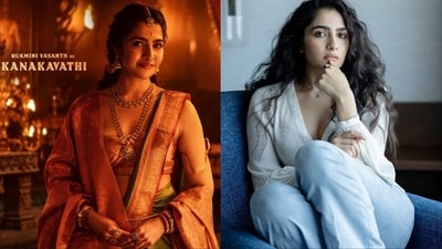 Rukmini Vasanth and Rishab Shetty will star together in Kantara Chapter 1. Rukmini Vasanth and Rishab Shetty will star together in Kantara Chapter 1.