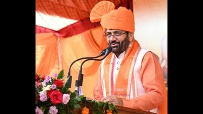 Saini announced a ₹31 lakh grant from his discretionary fund for the dharamshala of the Goswami Samaj Sabha being constructed in Kurukshetra. (Sourced) Saini announced a ₹31 lakh grant from his discretionary fund for the dharamshala of the Goswami Samaj Sabha being constructed in Kurukshetra. (Sourced)