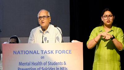 The National Task Force on Student Mental Health and Suicide Prevention has launched its dedicated website in New Delhi today (X/EduMinOfIndia) The National Task Force on Student Mental Health and Suicide Prevention has launched its dedicated website in New Delhi today (X/EduMinOfIndia)