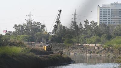The Noida authority has not cleared the ₹100 crore bill of the contractor, said officials. The Noida authority has not cleared the ₹100 crore bill of the contractor, said officials.