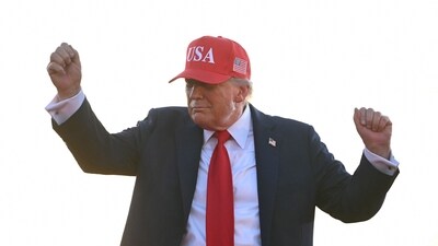 US President Donald Trump dances as he leaves the stage after speaking at the Salute to America Celebration at the Iowa State Fairgrounds in Des Moines on July 3, 2025. (Photo by ANDREW CABALLERO-REYNOLDS / AFP) (AFP) US President Donald Trump dances as he leaves the stage after speaking at the Salute to America Celebration at the Iowa State Fairgrounds in Des Moines on July 3, 2025. (Photo by ANDREW CABALLERO-REYNOLDS / AFP) (AFP)