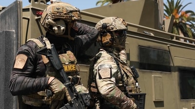 Federal law enforcement will be in marked units, the White House said. (AFP) Federal law enforcement will be in marked units, the White House said. (AFP)