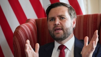 US Vice President JD Vance speaks during a meeting with British Foreign Secretary David Lammy at Chevening House in Sevenoaks, Kent, Britain August 8, 2025. (via REUTERS)