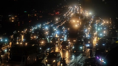 The downpour disrupted traffic and caused waterlogging in several parts of Delhi and Noida. (PTI) The downpour disrupted traffic and caused waterlogging in several parts of Delhi and Noida. (PTI)