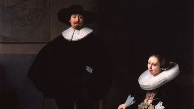 'A Lady and Gentleman in Black' is painted by the Dutch artist Rembrandt in the year 1633. (PC: Pinterest)