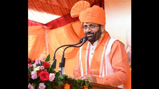 Saini announced a ₹31 lakh grant from his discretionary fund for the dharamshala of the Goswami Samaj Sabha being constructed in Kurukshetra. (Sourced)