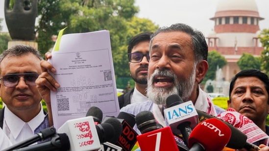 Political activist, psephologist and Swaraj India chief Yogendra Yadav (PTI)