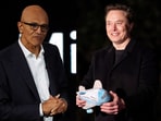 Microsoft CEO Satya Nadella and Tesla CEO Elon Musk.