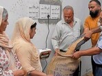 With the free wheat distribution for the July–September quarter already underway, depot holders say they are being forced to bear operational costs from their own pockets. (HT Photo) With the free wheat distribution for the July–September quarter already underway, depot holders say they are being forced to bear operational costs from their own pockets. (HT Photo)