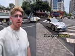 A foreign tourist’s video of an unattended Porsche in China went viral. A foreign tourist’s video of an unattended Porsche in China went viral.