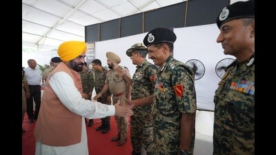 CM Bhagwant Mann at an event in Tarn Taran. CM Bhagwant Mann at an event in Tarn Taran.