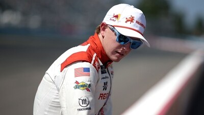 Connor Zilisch injured himself after his NASCAR win on Saturday (Getty Images via AFP) Connor Zilisch injured himself after his NASCAR win on Saturday (Getty Images via AFP)