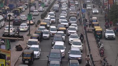 Despite the restriction orders issued last month, heavy vehicles have still been spotted on Airport Road during peak hours, particularly those from other states. (HT File) Despite the restriction orders issued last month, heavy vehicles have still been spotted on Airport Road during peak hours, particularly those from other states. (HT File)