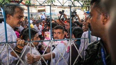 Senior BJP leader Suvendu Adhikari accused the Mamata Banerjee government of using intimidation and imposing excessive restrictions as the administration put tight security measures in place to prevent the agitators from reaching the destination. (PTI)