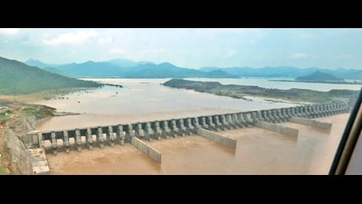 The Polavaram-Banakacharla river linkage project proposed by the Andhra Pradesh government. (ANI PHOTO) The Polavaram-Banakacharla river linkage project proposed by the Andhra Pradesh government. (ANI PHOTO)