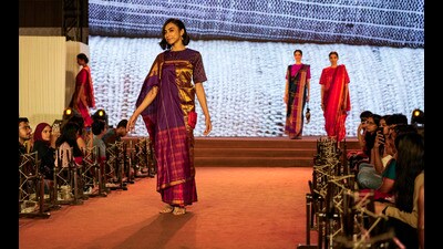 The jadedness in India’s fashion space is sometimes punctuated by some radical and uncompromising experiments from the non- lehenga landscape. (PTI) The jadedness in India’s fashion space is sometimes punctuated by some radical and uncompromising experiments from the non- lehenga landscape. (PTI)