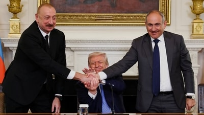 Donald Trump said the United States signed separate deals with both Azerbaijan and Armenia to expand cooperation on energy, trade and technology, including artificial intelligence. (REUTERS)