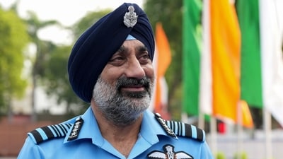 Chief of the Air Staff Air Chief Marshal Amar Preet Singh during an event in New Delhi, Friday, July 25, 2025. (PTI) Chief of the Air Staff Air Chief Marshal Amar Preet Singh during an event in New Delhi, Friday, July 25, 2025. (PTI)