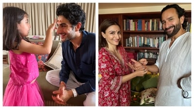 Anaaya and Ibrahim, Soha and Saif Ali Khan celebrate Raksha Bandhan together, Anaaya and Ibrahim, Soha and Saif Ali Khan celebrate Raksha Bandhan together,