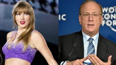Larry Fink (L) has been BlackRock's CEO since 1988. Taylor Swift (R) became the world's richest female musician in 2024. (X/@0xMocca, taylorswift13) Larry Fink (L) has been BlackRock's CEO since 1988. Taylor Swift (R) became the world's richest female musician in 2024. (X/@0xMocca, taylorswift13)